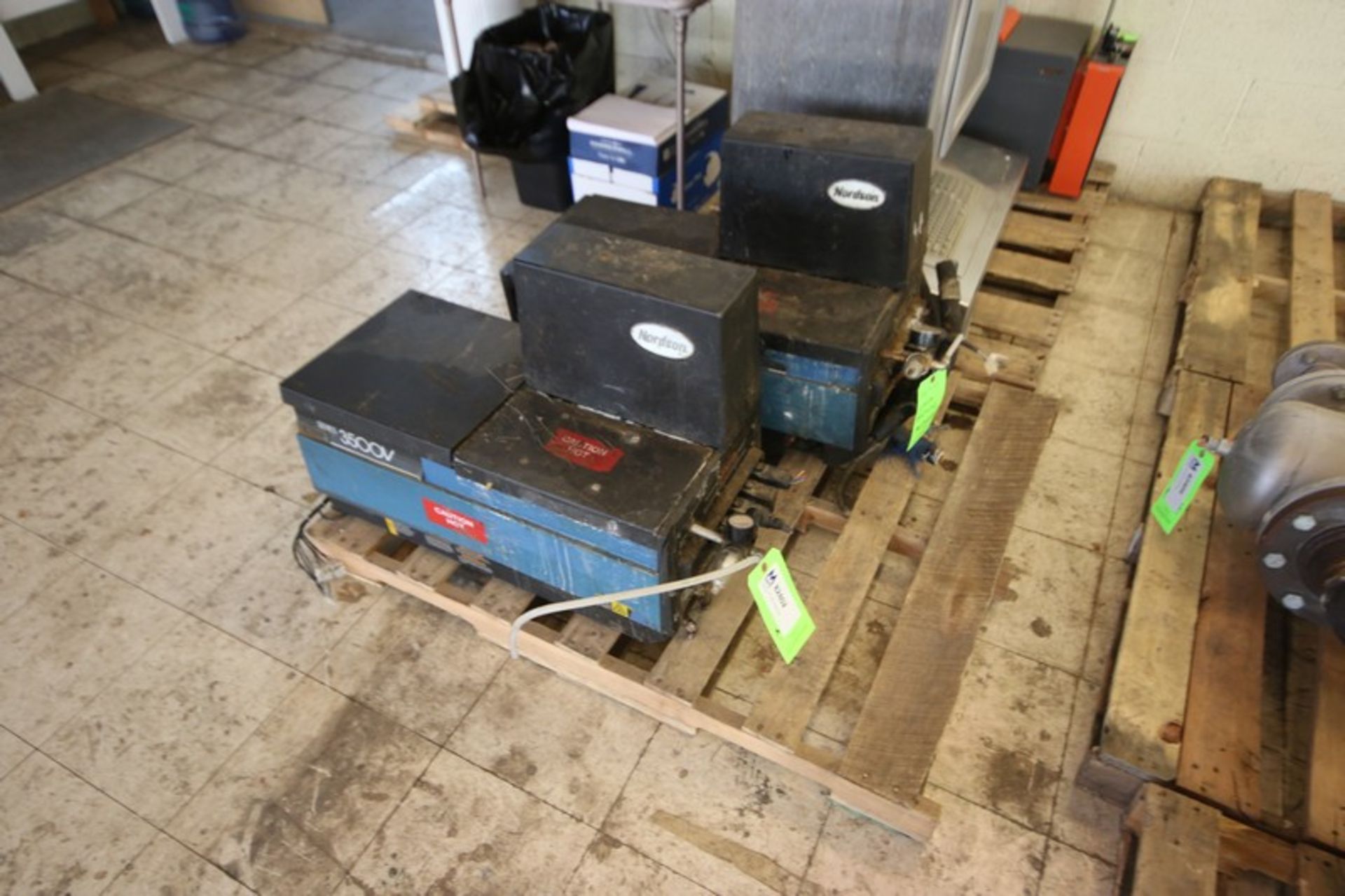 (2) Nordson Glue Pots, Series 3500V (NOTE: Parts Machine)(INV#82402) (LOCATED @ MDG AUCTION SHOWROOM