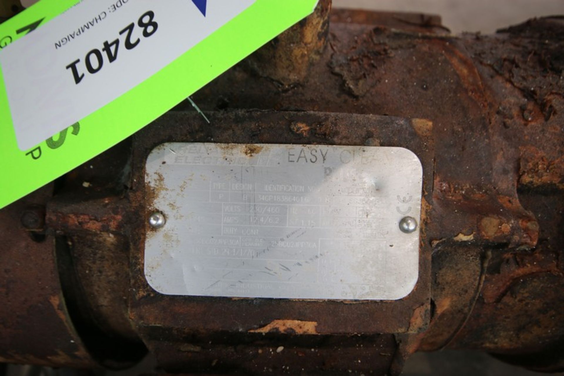 WCB 5 hp Positive Displacement Pump, M/N 030, S/N 349864 04, with Aprox. 1-1/2 Clamp Type Inlet/ - Image 7 of 7