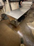 S/S TABLE APPROX 72" L X 29"W(INV#80368)(Located @ the MDG Auction Showroom v2.0 - 2000 Technology