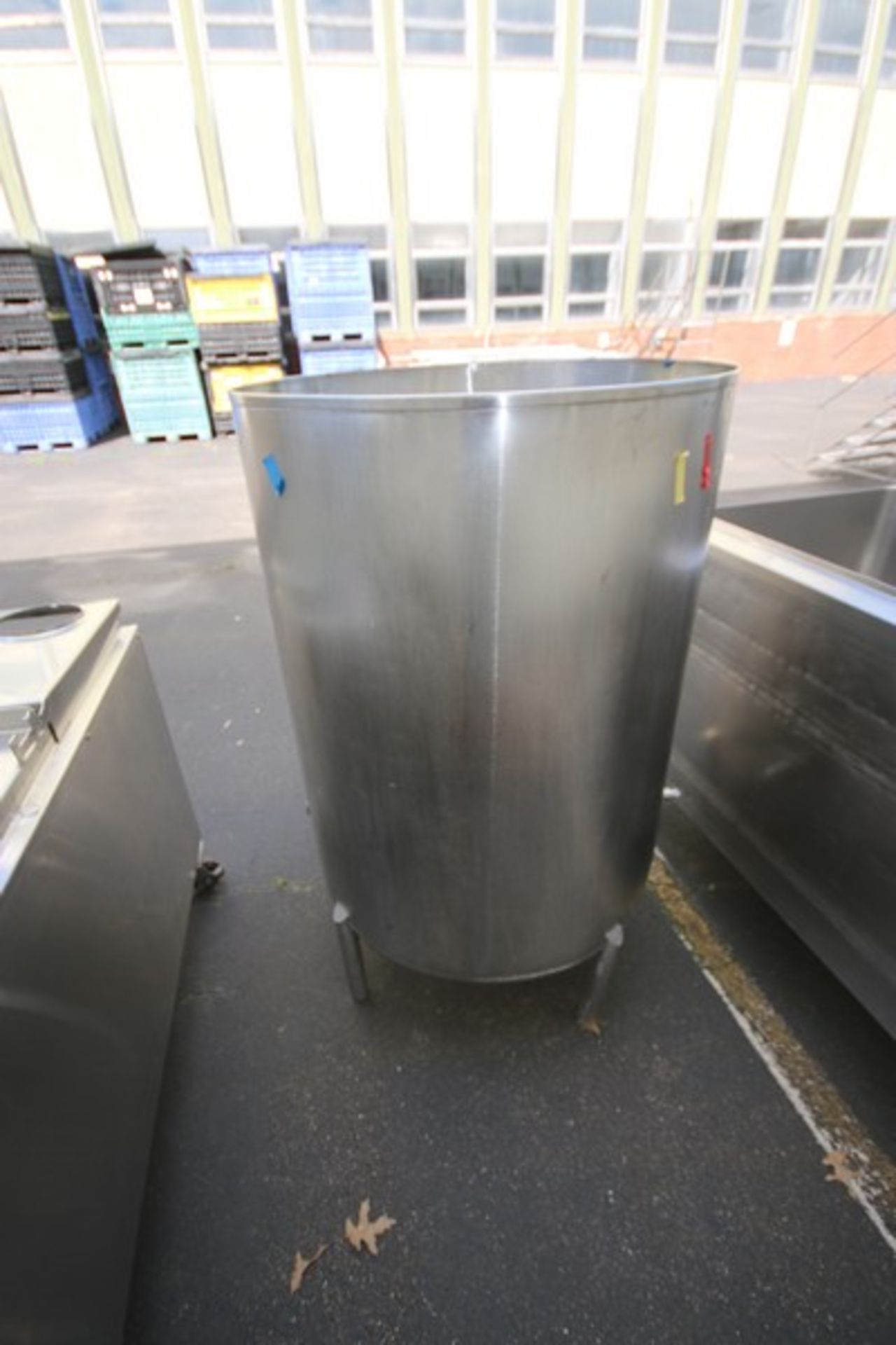 S/S Single Wall Vertical Tank, Internal Tank Dims.: Aprox. 3 ft. 5” Tall x 36” Dia., Mounted on S/ - Image 4 of 4