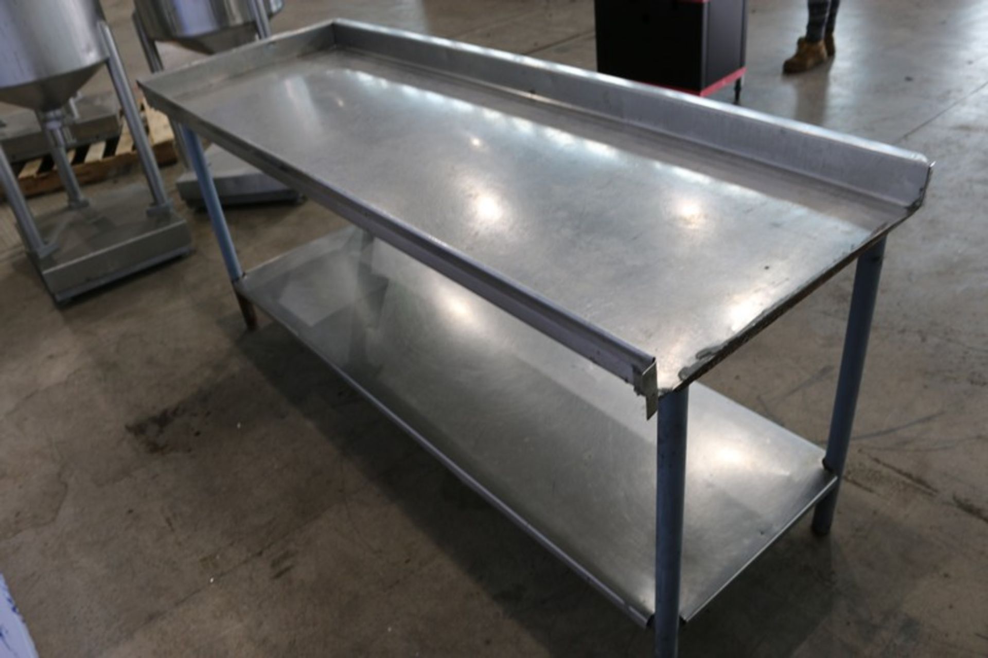 S/S Table,with Mild Steel Legs, Overall Dims.: Aprox. 79" L x 28" W x 35" H with S/S Bottom Shelf ( - Bild 3 aus 3