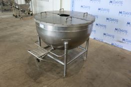 Legion 100 Gal. S/S Kettle,M/N LS-100, S/N 920264, MDMT 32 F @ 25 PSI, MAWP 25 PSI @ 267 F, with 1-
