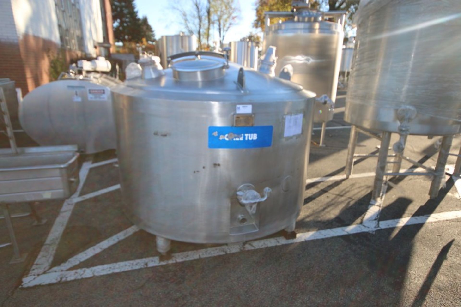2013-2014 ABC 1,500 Liters S/S Jacketed Tank,MOC = AISI316, with Single S/S CIP Spray Ball, with