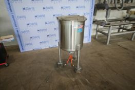 DCI Inc. 50 Gal. S/S Single Wall Tank, S/N JC0463, Internal Dims.: Aprox. 24" Tall x 24" Dia.,