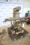 JET Turret Milling Machine,M/N JTM-4VS, S/N 8011144, with Aprox. 49" L x 9" W Material Table (