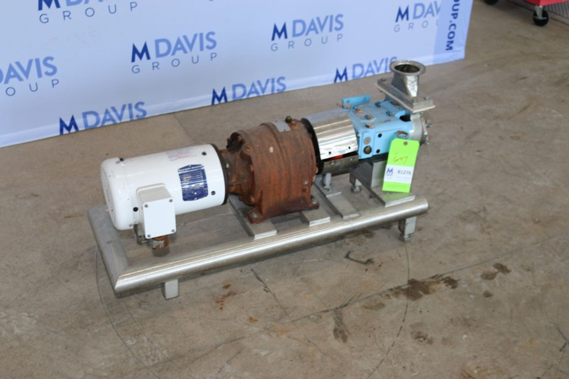 SPX 1.5 hp Positive Displacement Pump, M/N 014U1R1, S/N 100003163904, PO#: E65055, with Side Jet - Image 2 of 3