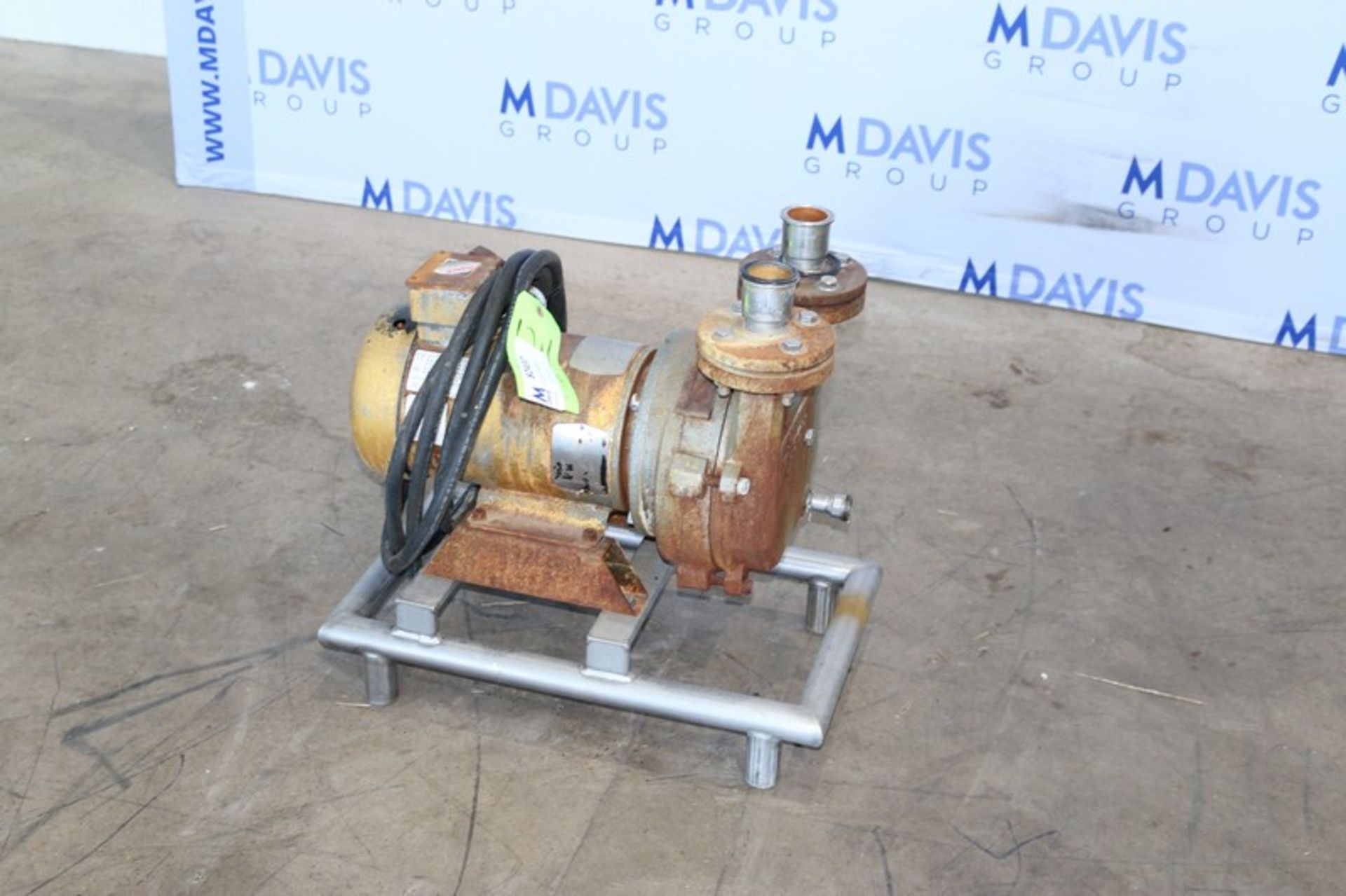 Buusch Vacuum Pump,with Baldor 1755 RPM Motor, 208-230/460 Volts, 3 Phase, with Associated Steam