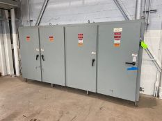 3-Door Control Cabinet,with (4) Allen-Bradley PLCs, with (5) Allen-Bradley PowerFlex 700s & Other