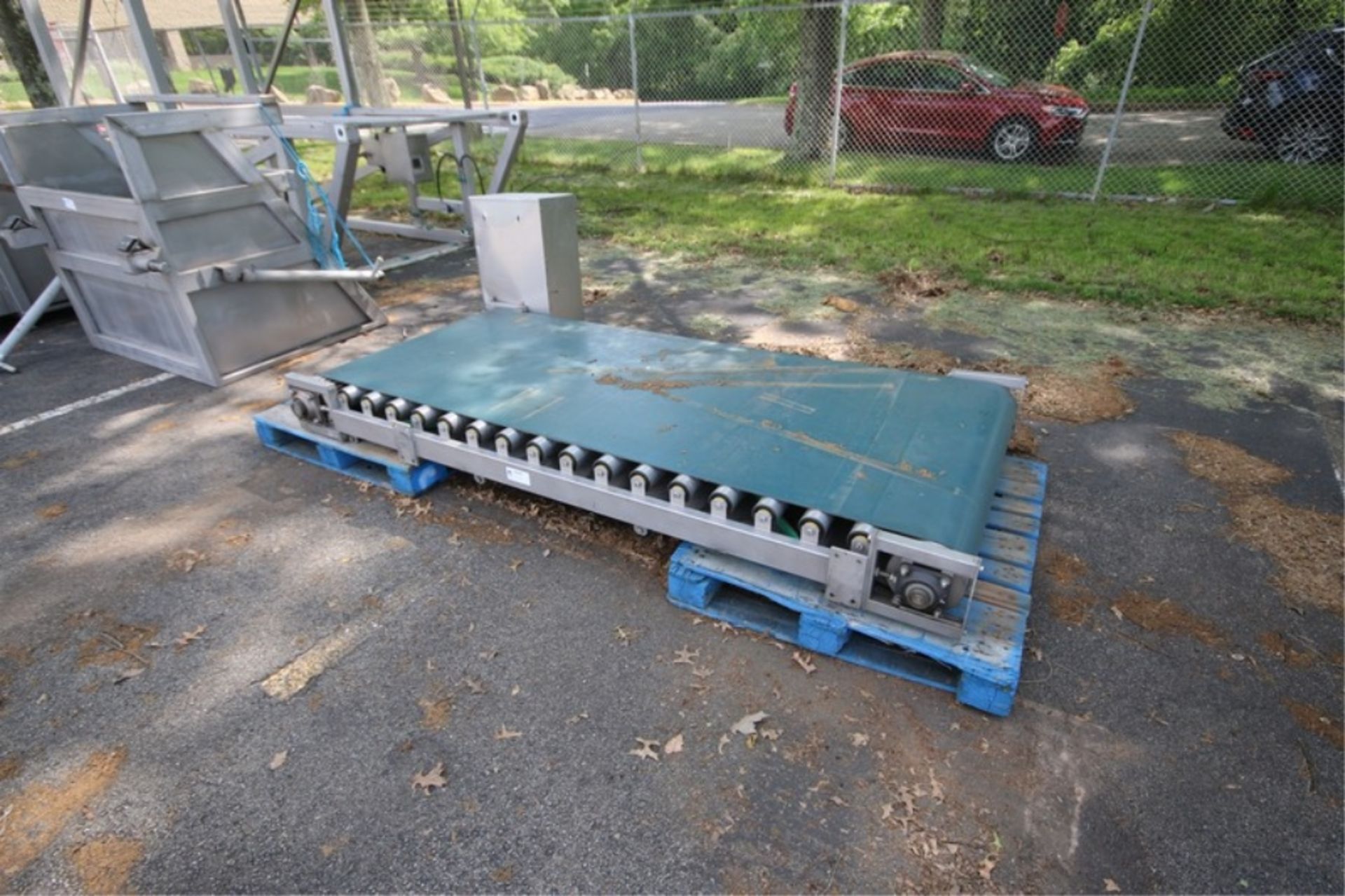 S/S Roller Conveyor, Overall Dims.: 8 ft. 5” L x 3 ft. 4” W, with S/S Frame & Rollers (INV#84248) ( - Image 2 of 4