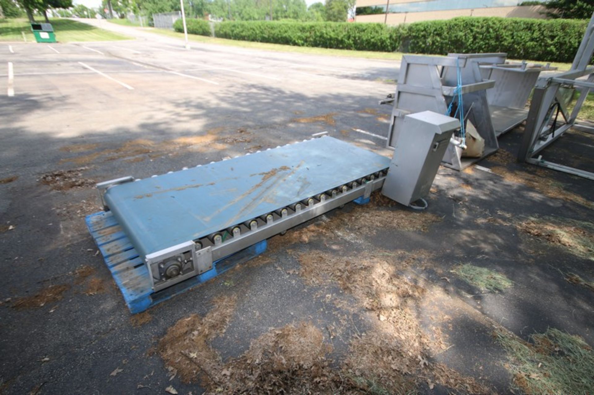 S/S Roller Conveyor, Overall Dims.: 8 ft. 5” L x 3 ft. 4” W, with S/S Frame & Rollers (INV#84248) ( - Image 3 of 4
