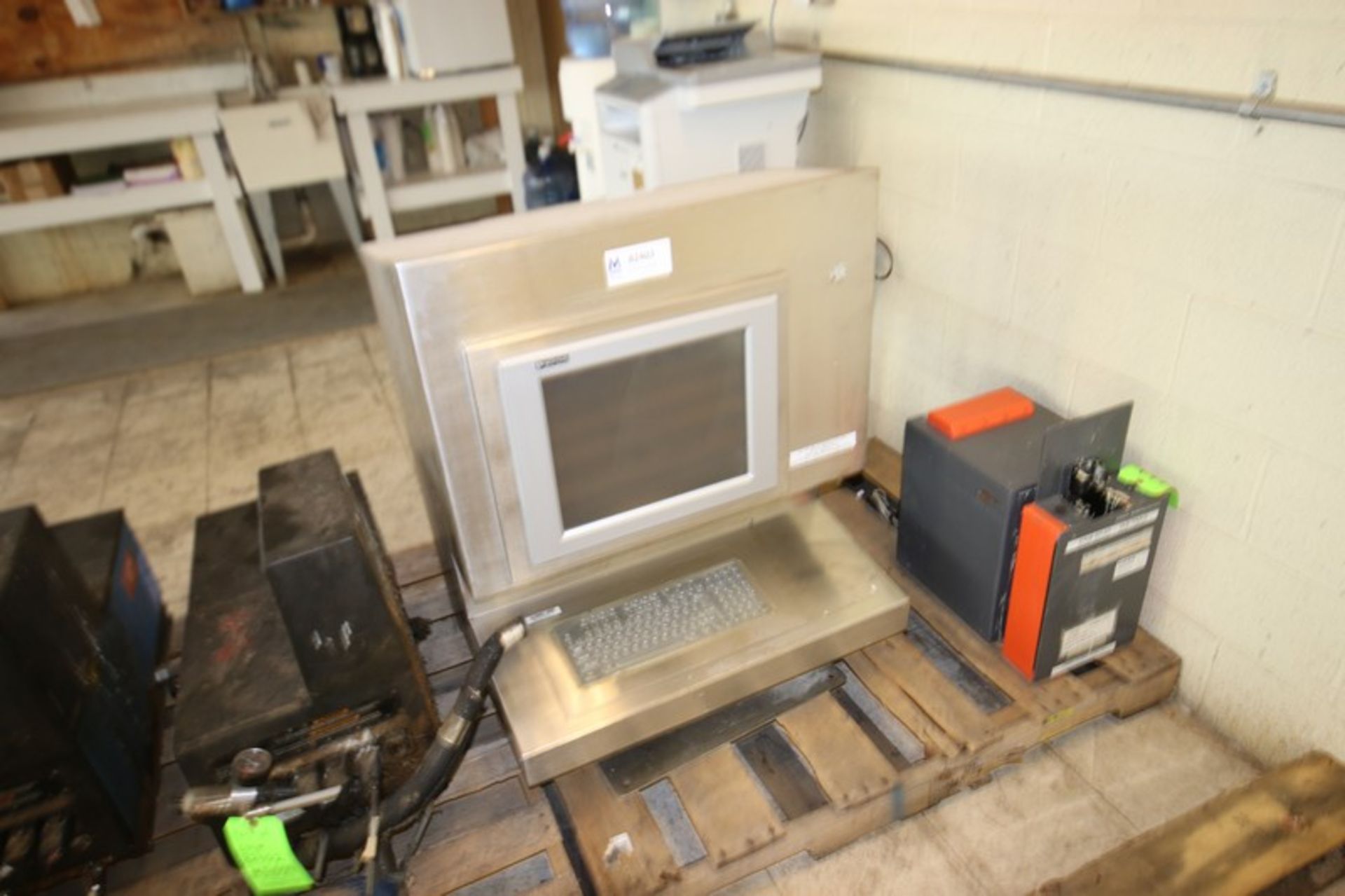 S/S Desk Top Computer Cabinet,with Phoenix Contact Monitor & Key Board (INV#82403) (LOCATED @ MDG