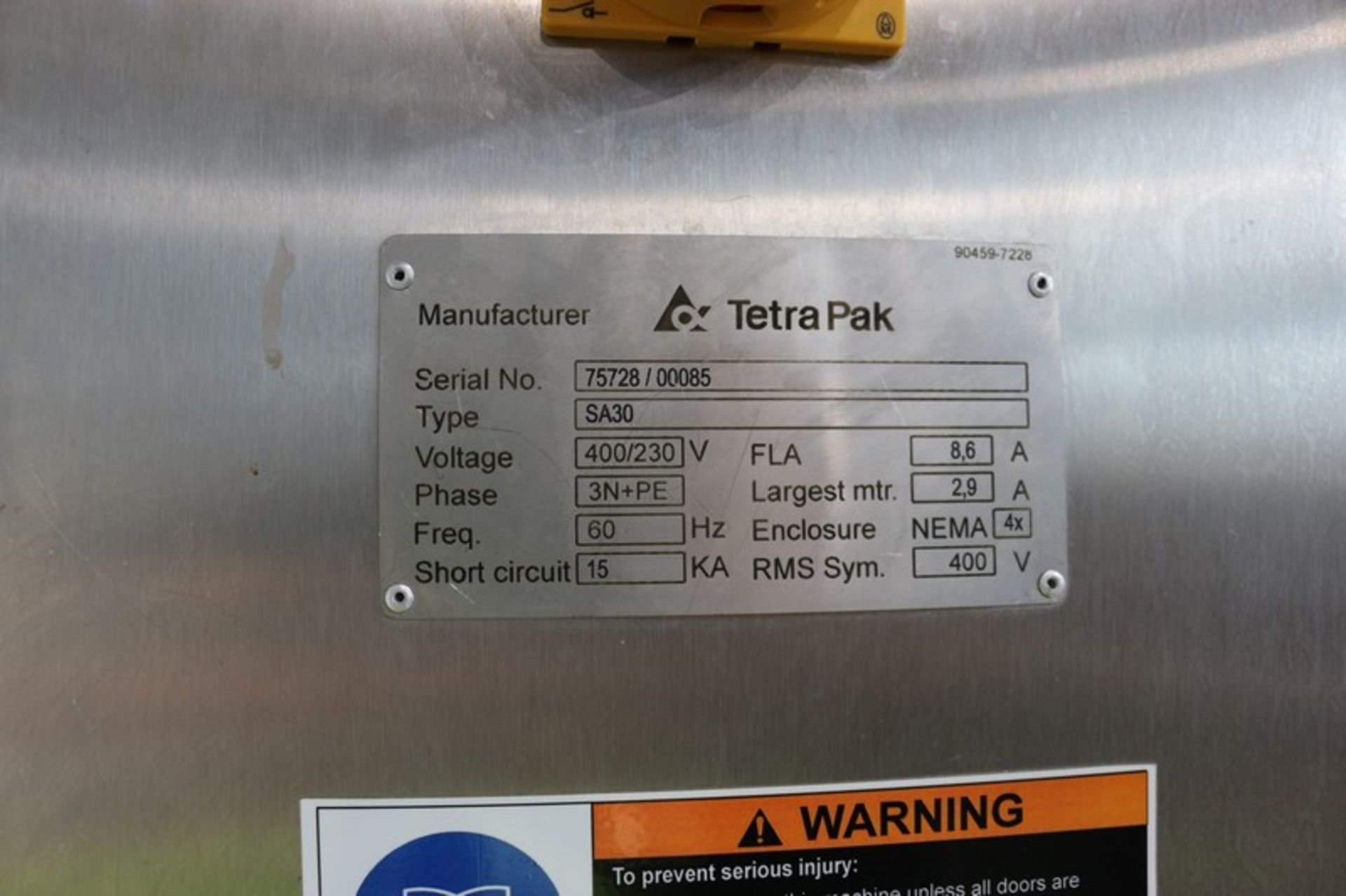 2010 Tetra Pak Straw Applicator,  Machine Type:  STRAW APPLICATOR 30, Machine No.:  75728/00085, - Image 5 of 12