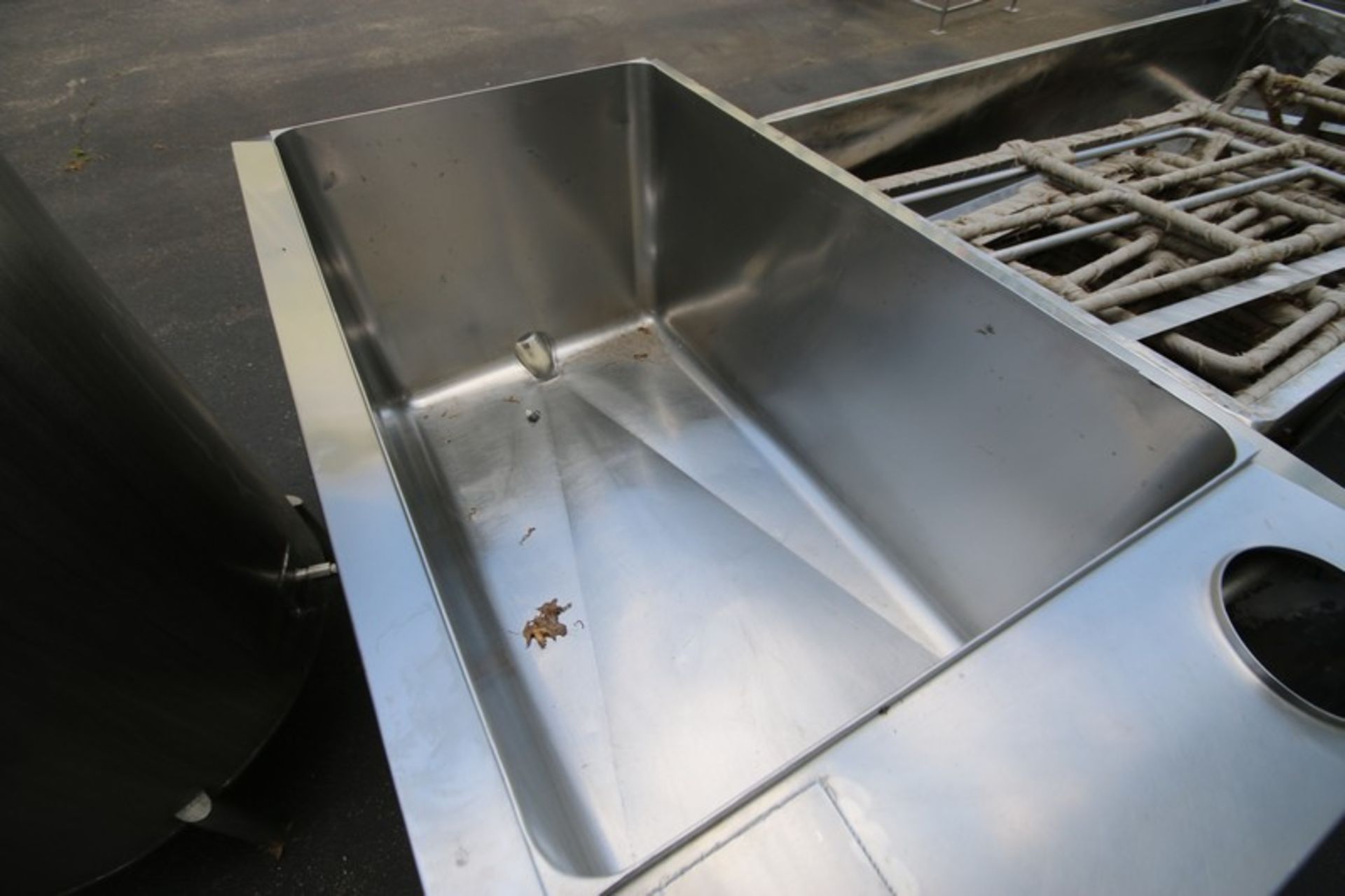Square S/S Tank, Internal Dims. Aprox. 3 ft. 9” L x 24” W x 25” Deep, Mounted on Portable Wheels ( - Image 4 of 4