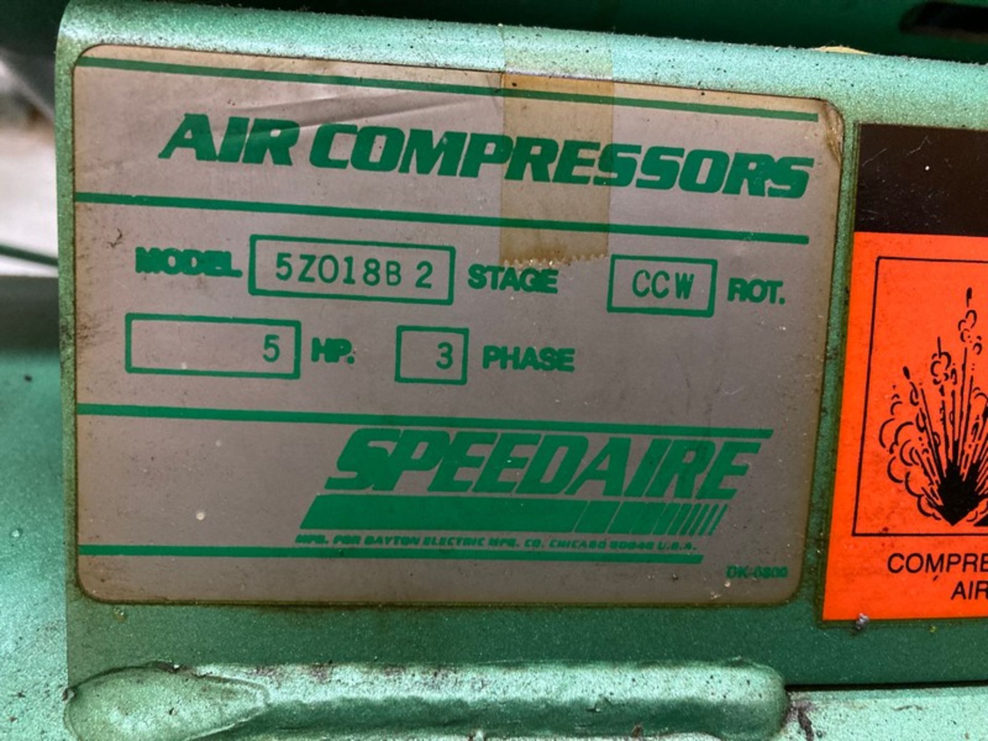 2 units - 5HP Compressor & Dryer + controls & valves - one(10 speedair Direct Drive Air Compressor - Image 5 of 7