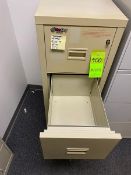 One (1) Fire King 4 drawer fireproof file cabinet with key, 18"Wx22"Dx52"H (Elevator Handling Fee $