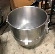 One pre owned planetary Stainless Steel mixing bowl. Approximately 140 Qt. Inside diameter 22 1/2