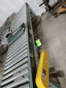 Hytrol live roller conveyor 24" wide rollers 10' long. 3phase 230-460 motor, tested running Evevator