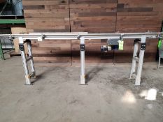 Dorner 10" wide x 120" long x adjustable height belt conveyor, 1/2 HR, volt 208-23/460, 3-phase