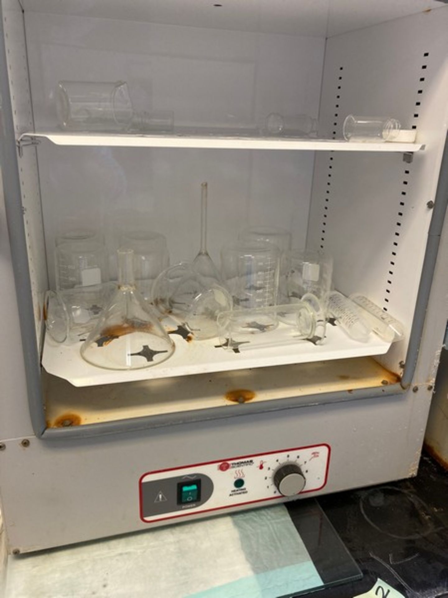 2 Lab items and Glassware: Explosion-Proof Refrigerator - Lab-Line Instruments 3557, 24"Wx24"Dx34. - Image 3 of 4