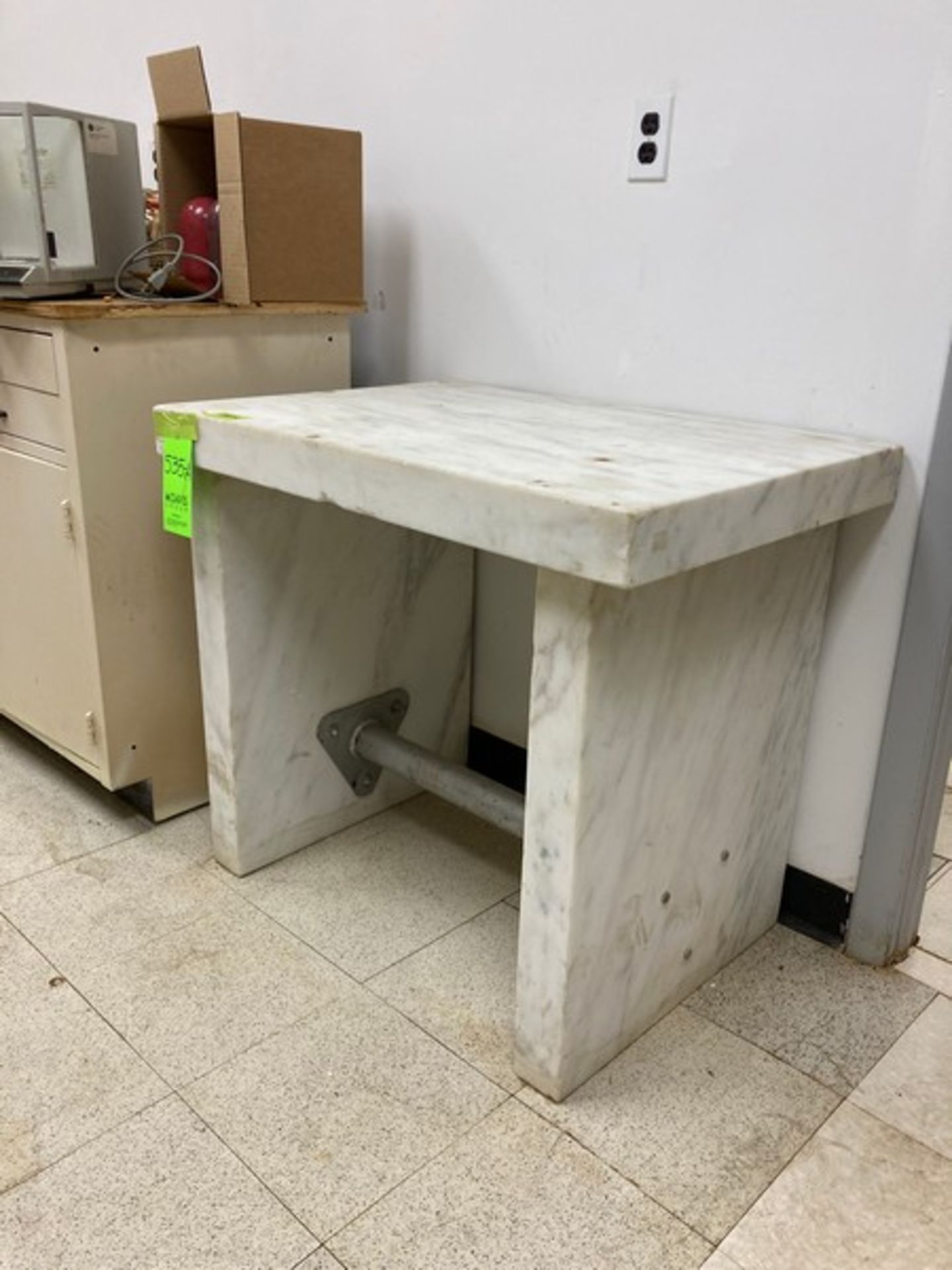 Solid Marble Balance Table 34"Wx24"Dx31"H (elevator handling fee $30.00) (location New Brunswick