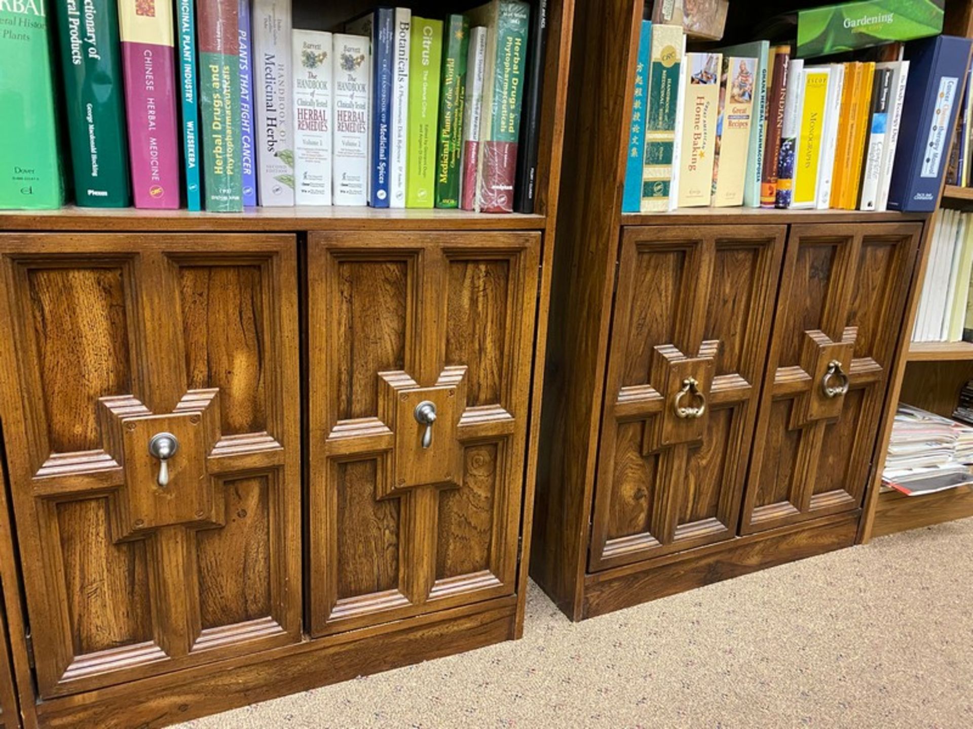5 Wooden Bookshelves: 3 Matching units sized 28"Wx12"Dx72"H / 2 matching units sized 36"Wx12"Dx84" - Image 6 of 10
