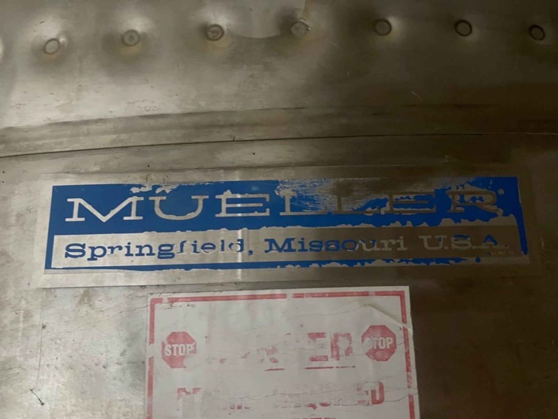 Mueller 60 BBL Stainless Steel Cone Bottom dimple jacketed fermenter with discharge port with - Bild 3 aus 6