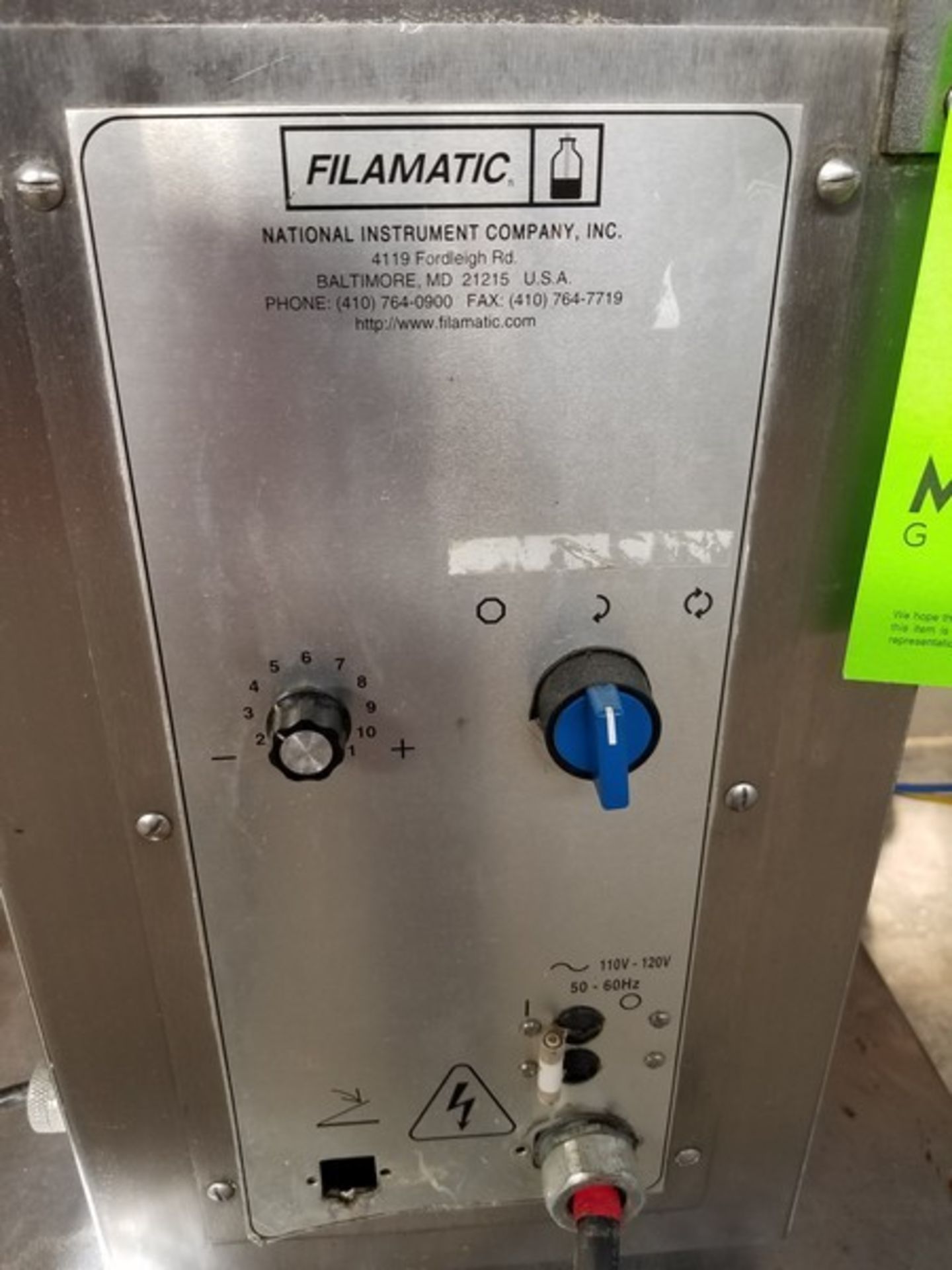 Filamatic DAB-8 Bottle Filler, S/N 021555, Volt 110, 2-Head with Extra Parts (Loading Fee $150) - Image 6 of 9
