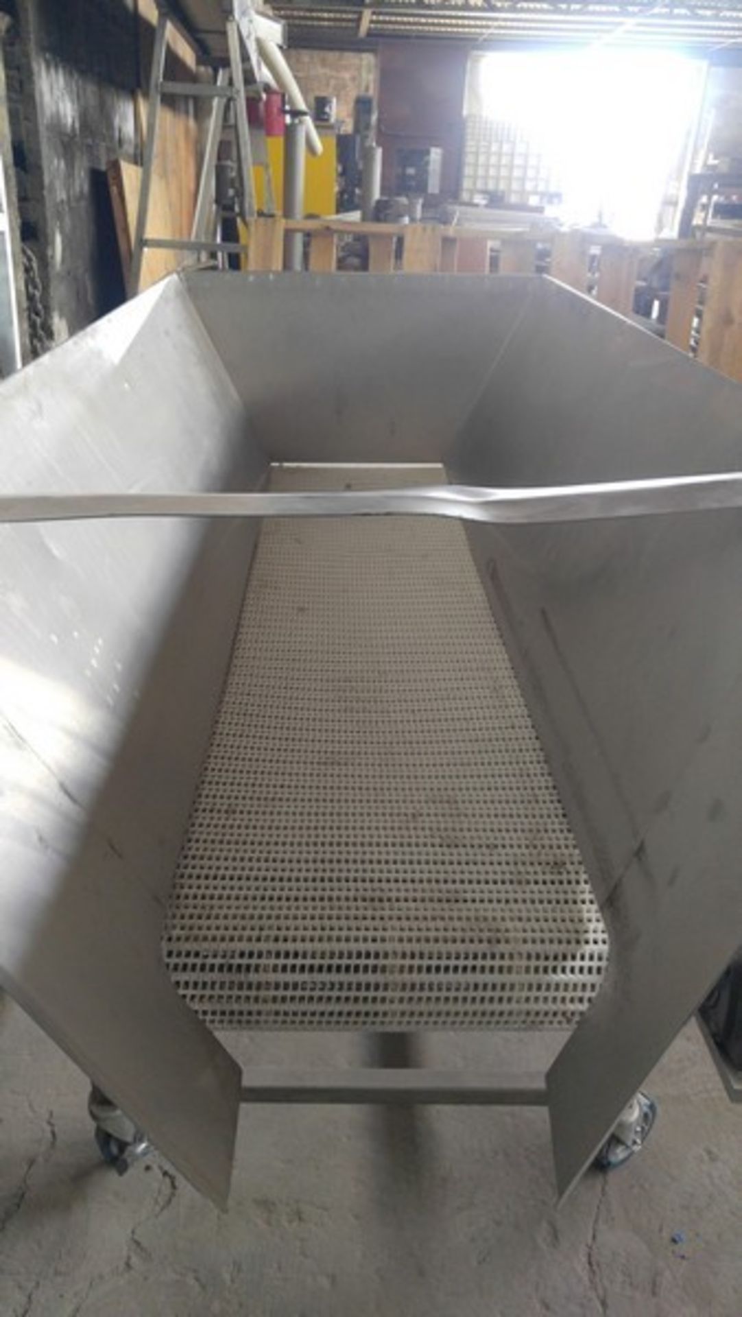 S/S Food Grade Plastic Belt Conveyor, 18" Wide x 72" Long x 32" High, Casters, 18" Side Rails ( - Image 4 of 4