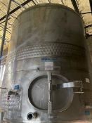 Mueller 60 BBL Stainless Steel Cone Bottom dimple jacketed fermenter with discharge port with