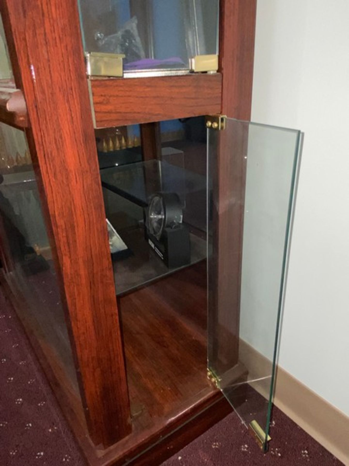 1 glass showcase without contents. 31"W x 14"D x 76"H (Elevator Handling Fee $20) (Located New - Image 4 of 6