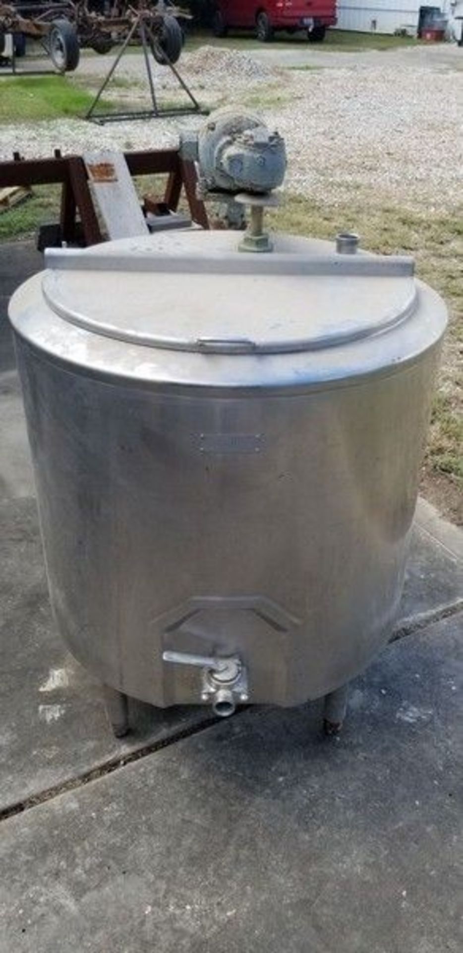 Damrow 100 Gal. S/S Tank, M/N 100-GA, S/N 951121, Type V-H, with S/S Hinge Lids, with Top Mounted - Image 3 of 6
