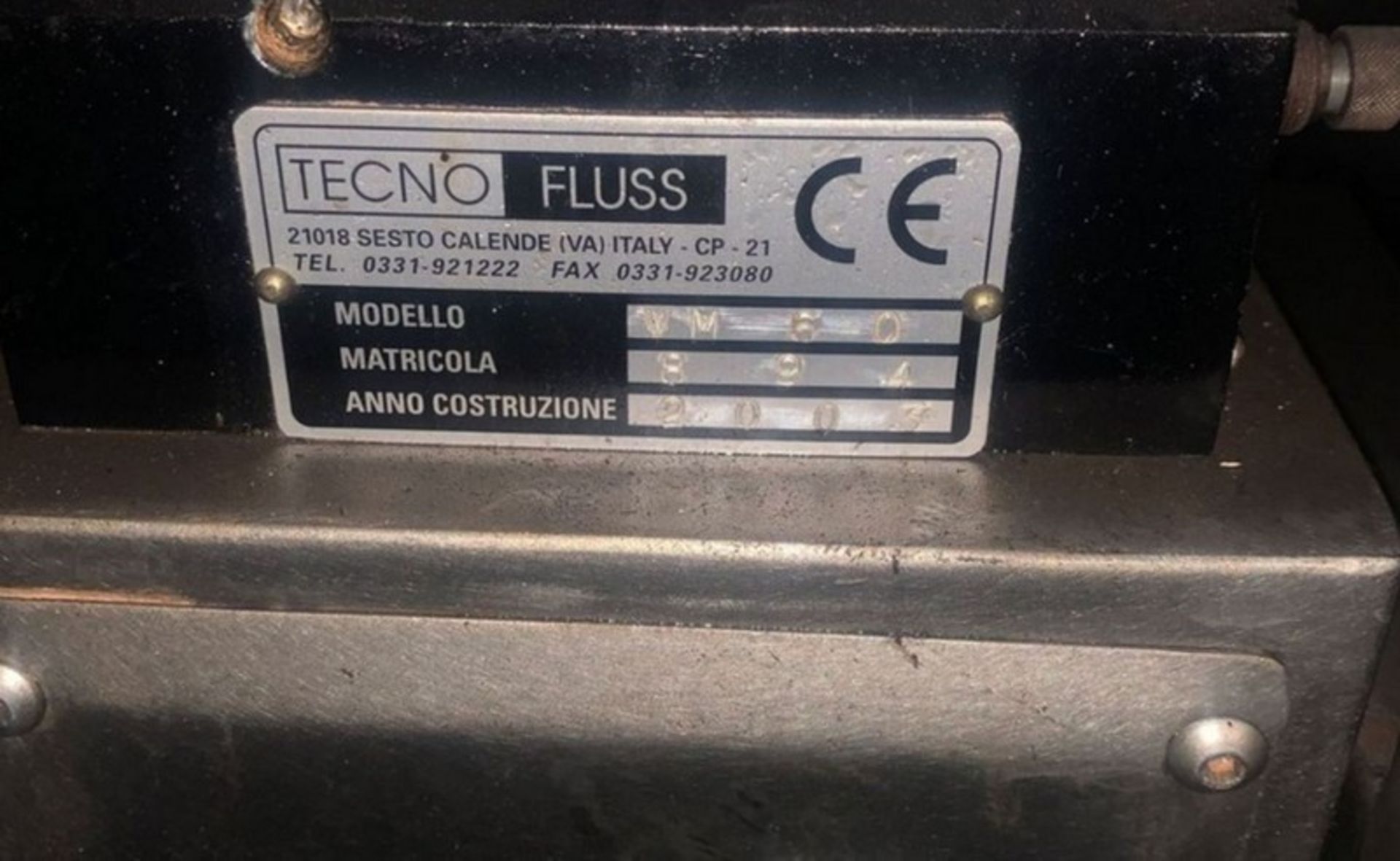 Single Head Stainless Steel Piston Filler with Fine Volume Adjustment Techno Fluss Made in Italy - - Image 2 of 2