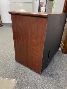 2 Wood Finish computer / printer stands on wheels 35"Wx20"Dx30"H (Elevator Handling Fee $20) (