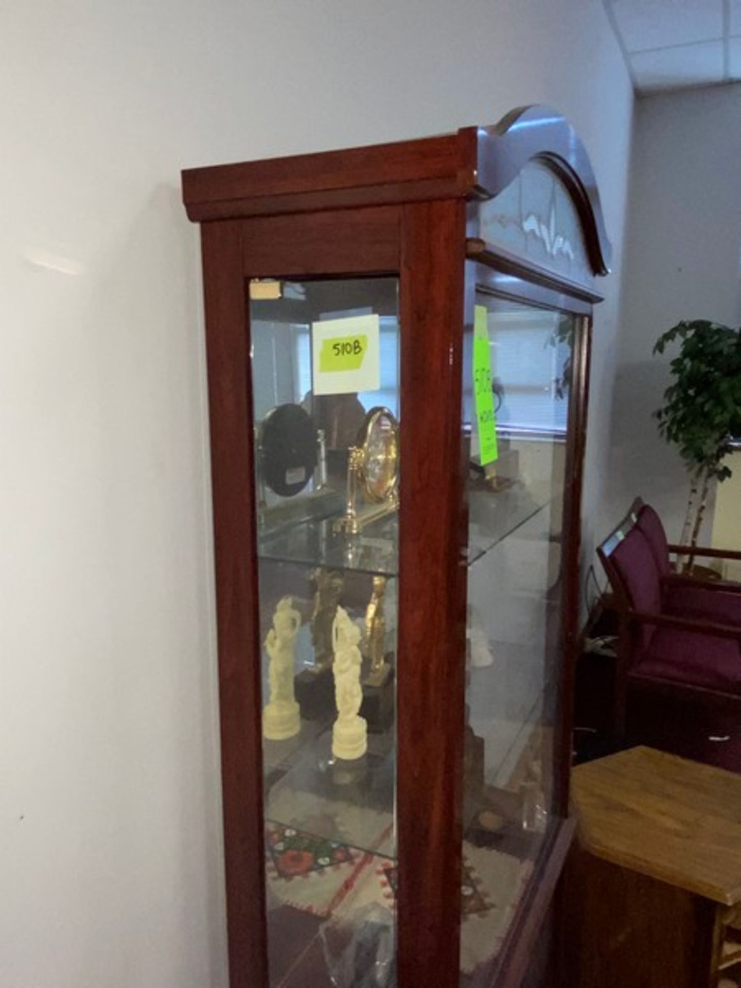1 glass showcase without contents. 31"W x 14"D x 76"H (Elevator Handling Fee $20) (Located New - Image 3 of 6