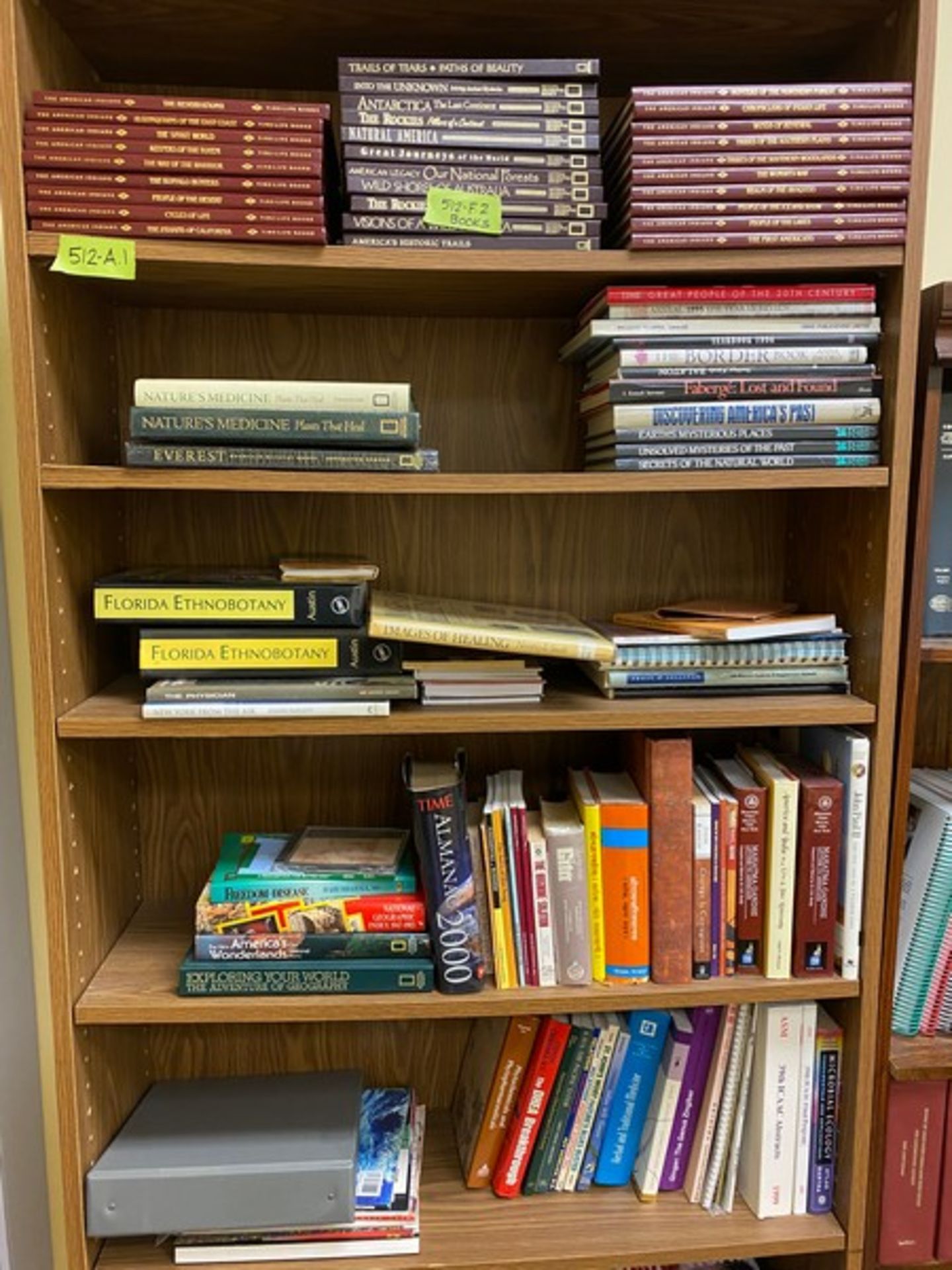 All books in room: Books from 10 large bookshelves and stacks of books in room on floor, bins, - Image 6 of 8