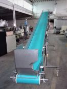 FPEC Mega Aprox. 16" W x 21 ft. L S/S Sanitary Blue Belt Incline Conveyor, S/N 1075038 - Conveyor