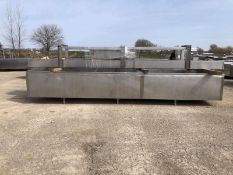 Aprox. 1,000 Gal. Cheese Vat, S/N 26545 with Steam Heat, Agitator Rail, Milk Paddles, Square Ends,