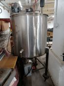 Falcon wax melting tank approx 100gallon Stainless Steel insulated tank, 2 smaller mixers and one 20