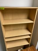 3 Book Shelves: 2 Matching Light Wood-Tone 30"Wx11"Dx73"H each and one(1) composite wood 29.5"Wx11"