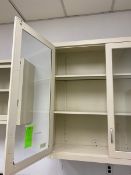2 lab cabinets with glass doors and three shelves (Elevator Handling Fee $10) (Located New