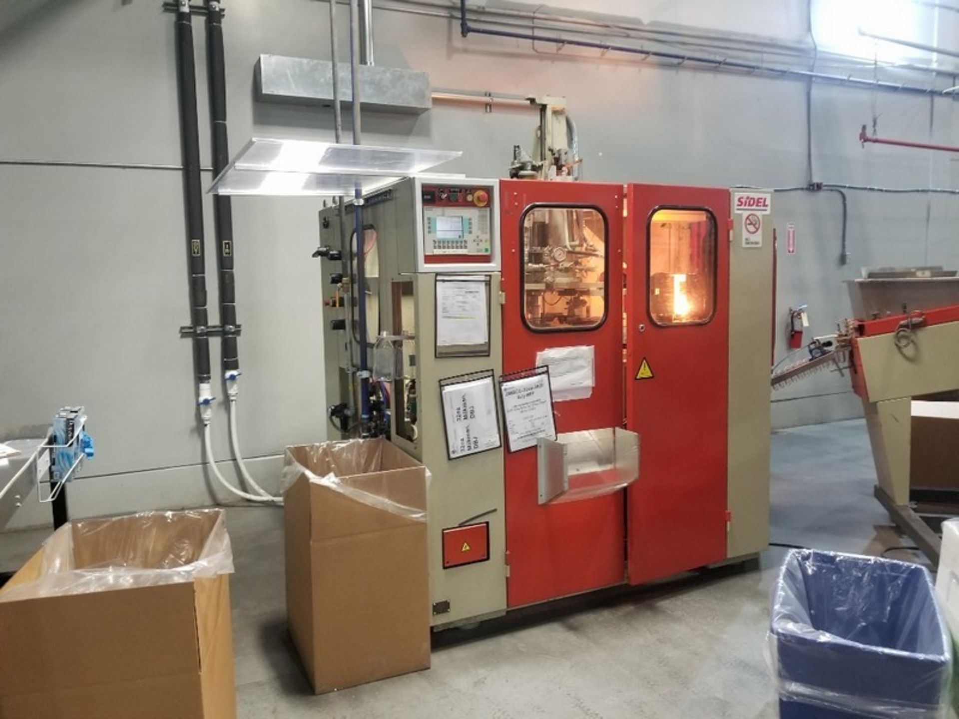 Sidel SBO1 Reheat Stretch Blow Molding Machine, 1 - Cavity, Used with Hopper Pre-Form Hopper/