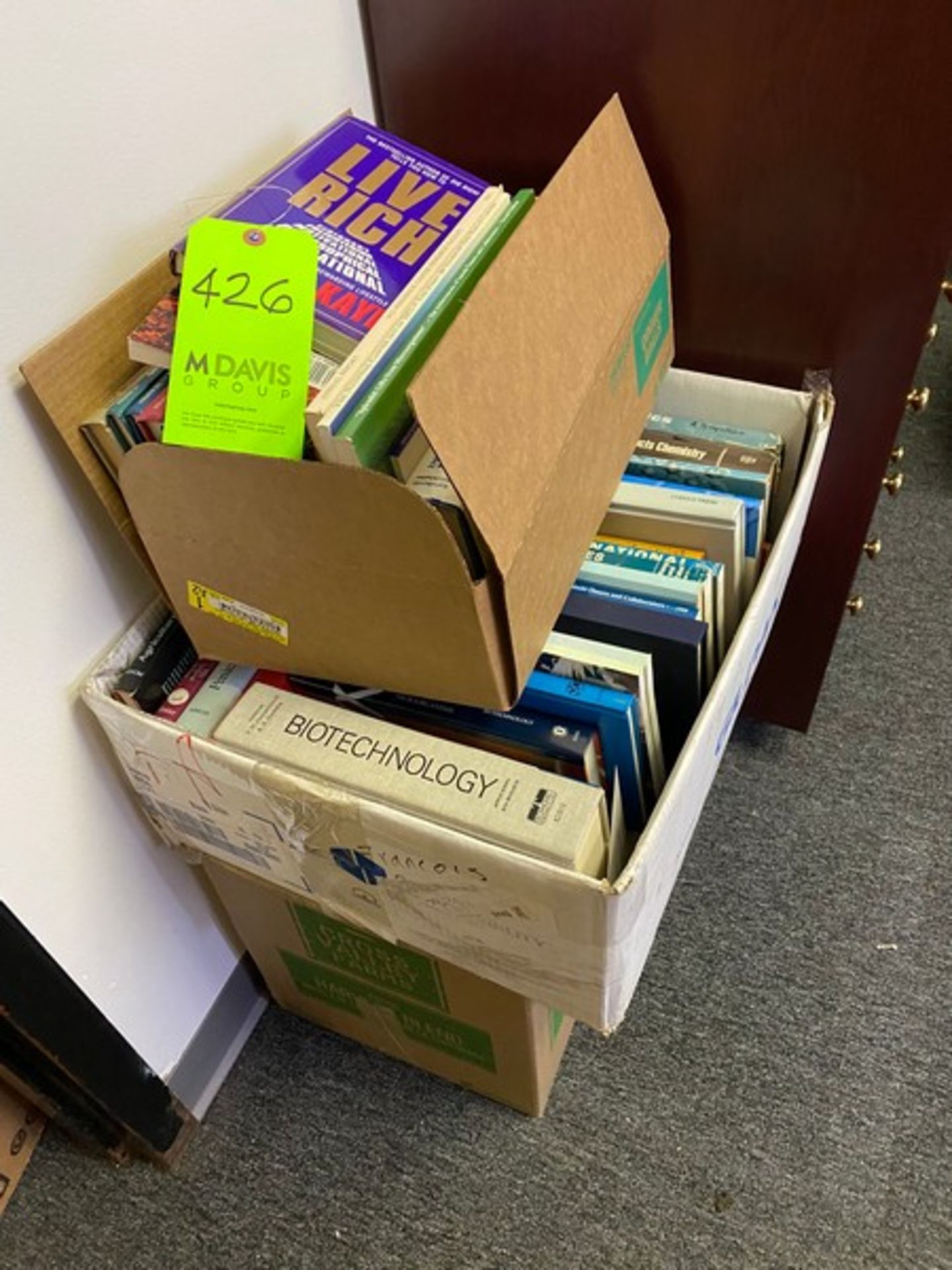 Approx 15 boxes of books from 5 bookshelves, some boxed now (Elevator Handling Fee $30) (Located New - Image 7 of 8