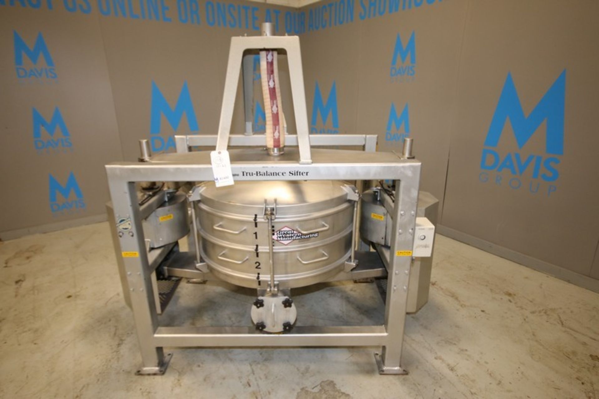 Great Western Manuf. Tru - Balance 36" Gyroscopic Pressure S/S Sifter, Model TB, SN 611/2, with 2