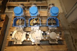 Lot of (3) Jamesbury S/S Pneumatic Butterfly Valves, Flanged Type (INV#81537)(Located @ the MDG