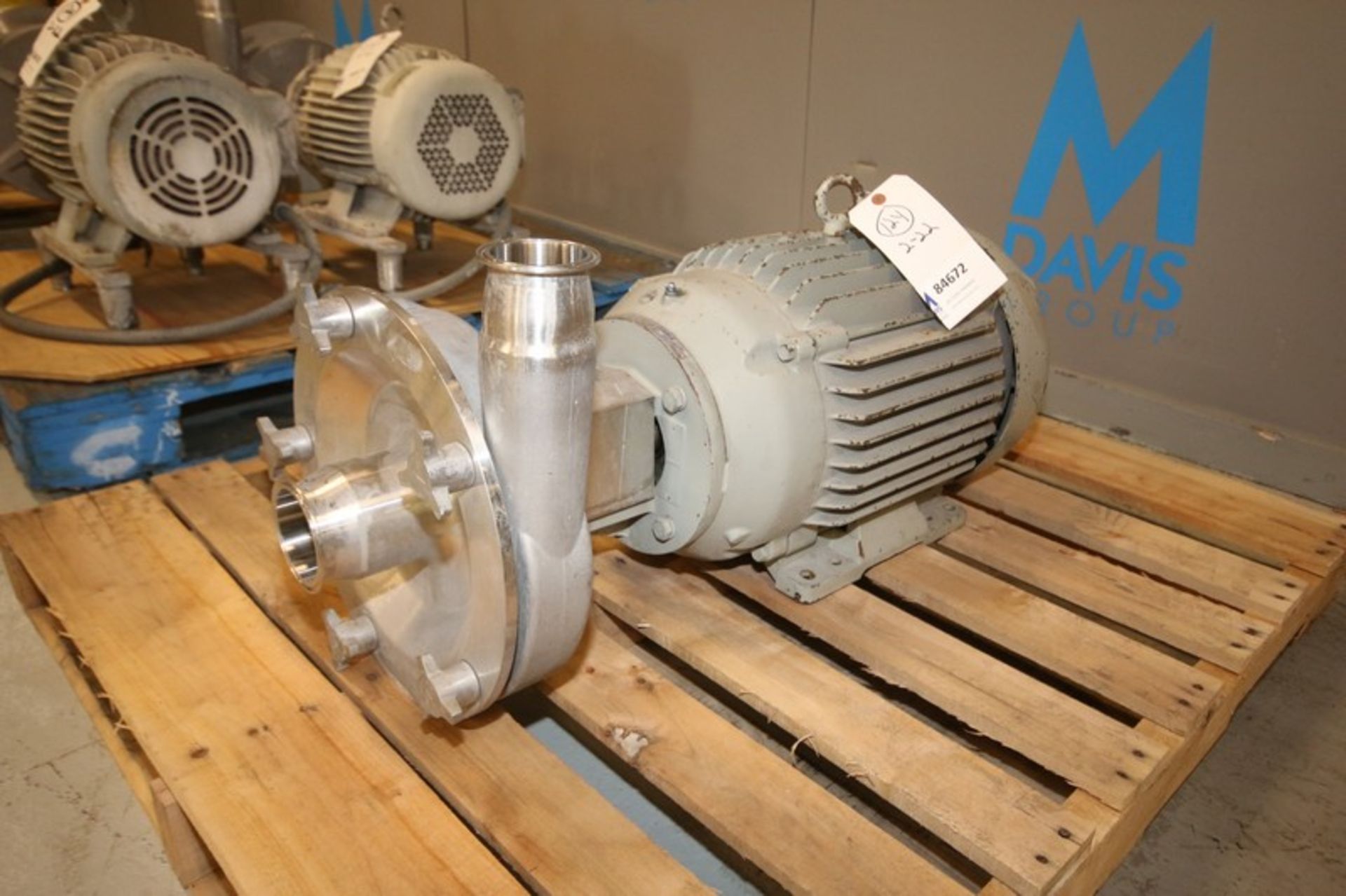 Fristam 20 hp Centrifugal Pump, Model FPX3551-250, Slmap Type S/S Head, Baldor 1760 rpm Motor 230/