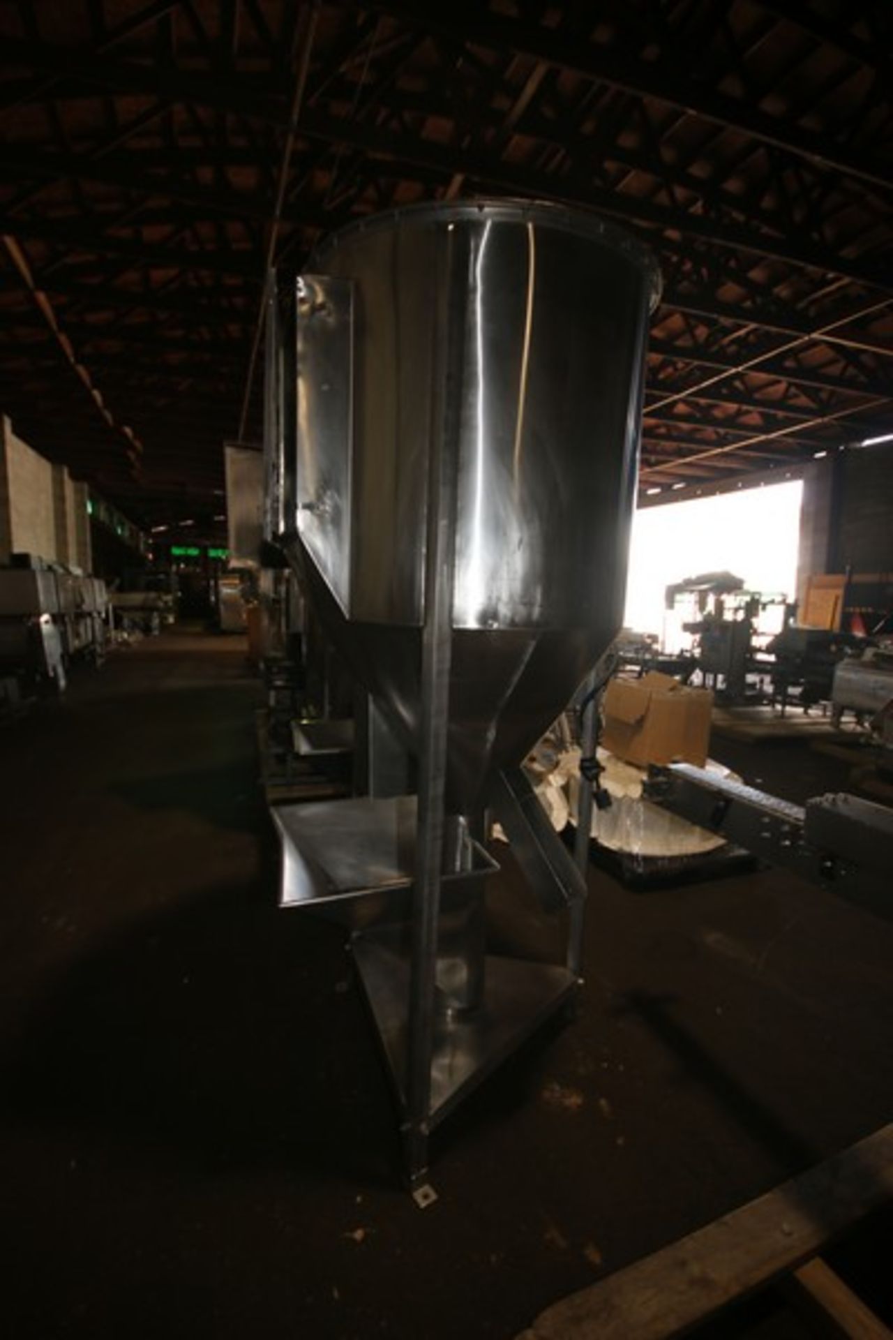 American Extrusion S/S Vertical Corn Meal Mixer, with Cone Bottom Hopper with Powered Auger & Aprox. - Image 7 of 10