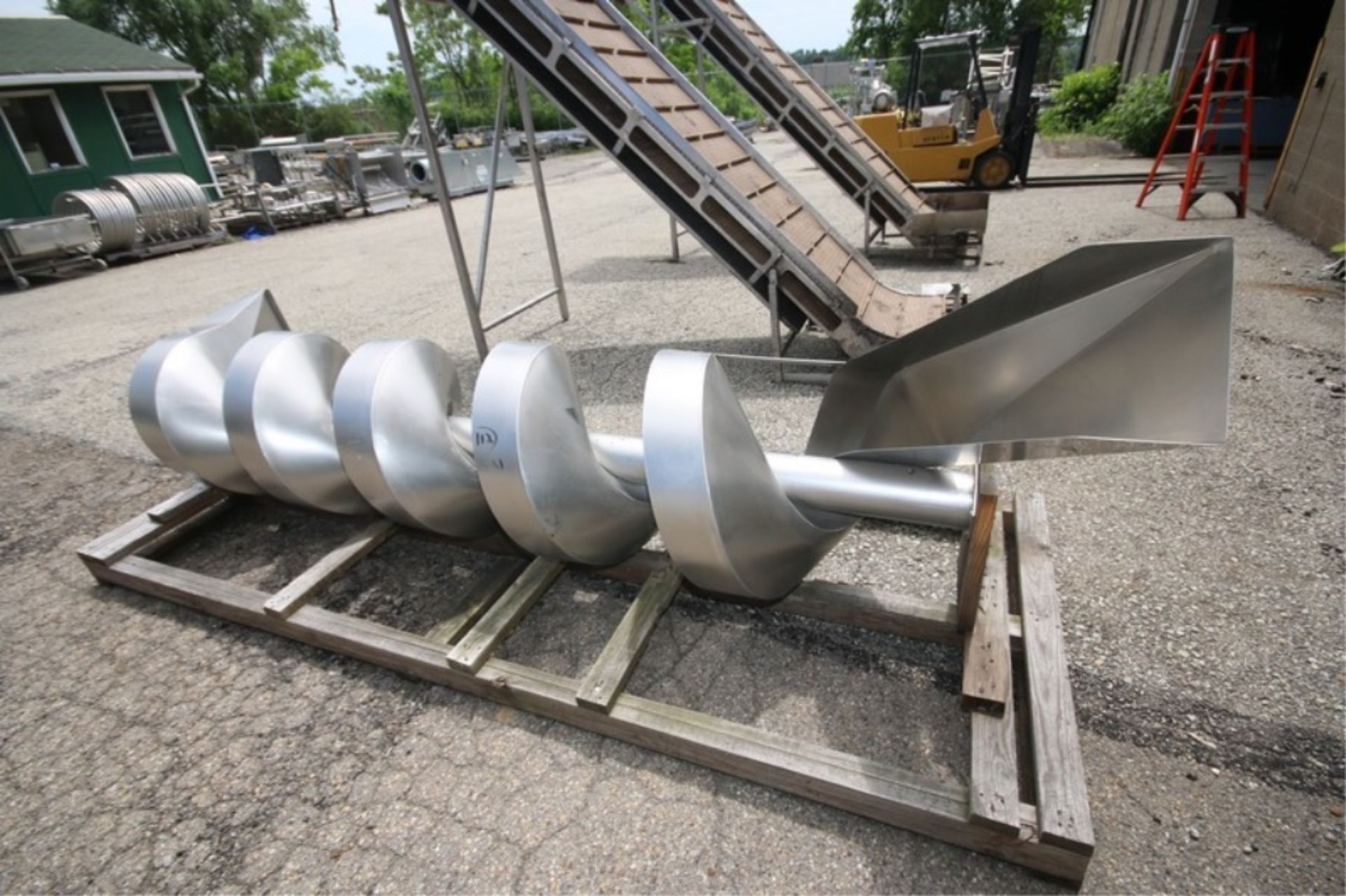 2011 A.C. Horn & Co. Aprox. 11' H x 28" W Spiral Conveyor with 10" W x 6" Deep Chute, Job No. - Image 3 of 3