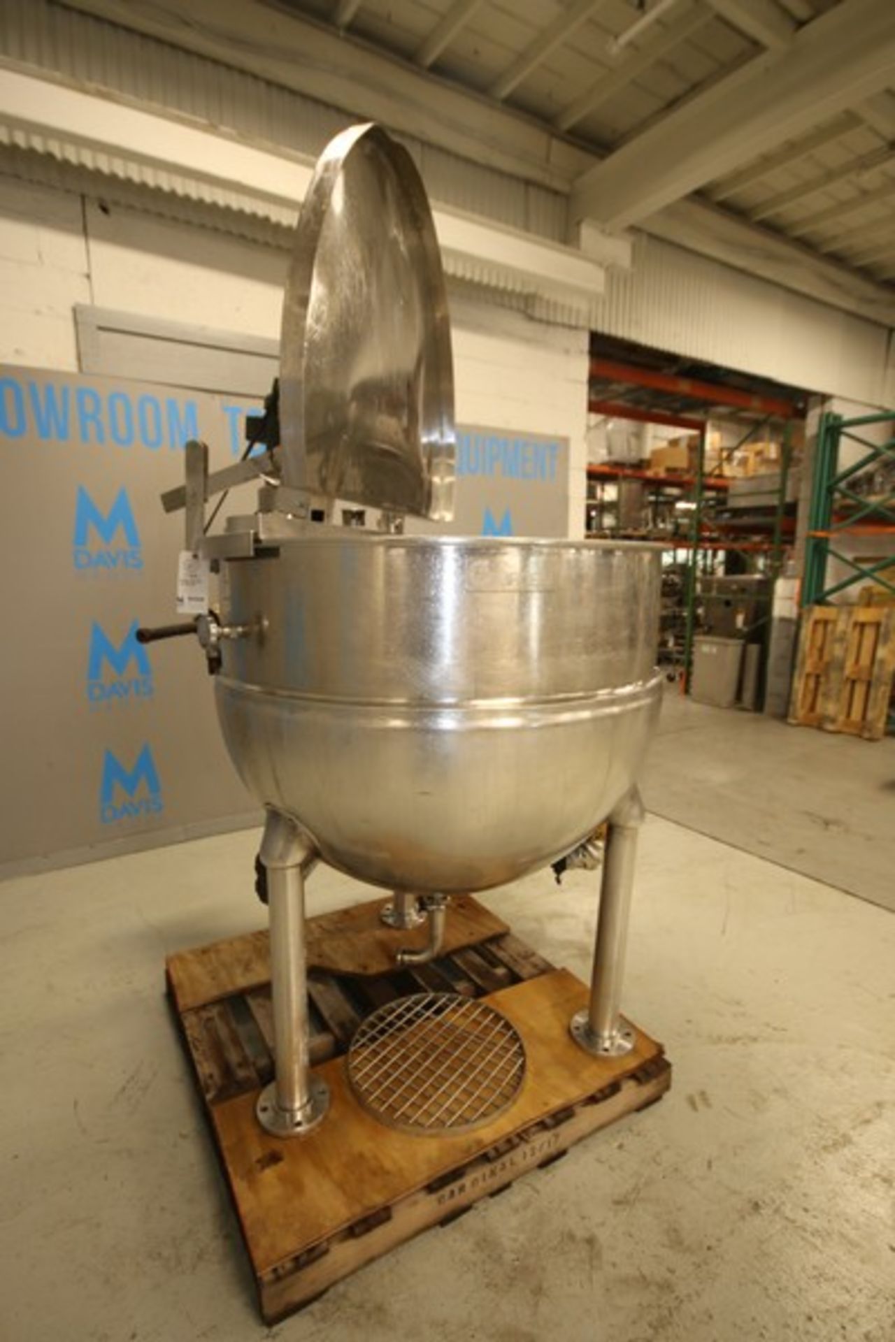 Groen 200 Gal Steam Jacketed S/S Kettle,  Model N-200, SN 31635-2, 316 S/S, with Hinged Lid, 2" - Image 3 of 8