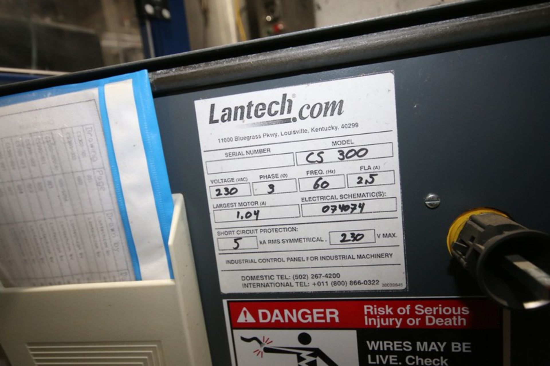 Lantech Adjustable Case Taper, Model CS300, SN CS000043, with Allen Bradley Micrologix 1000 PLC, - Image 7 of 7