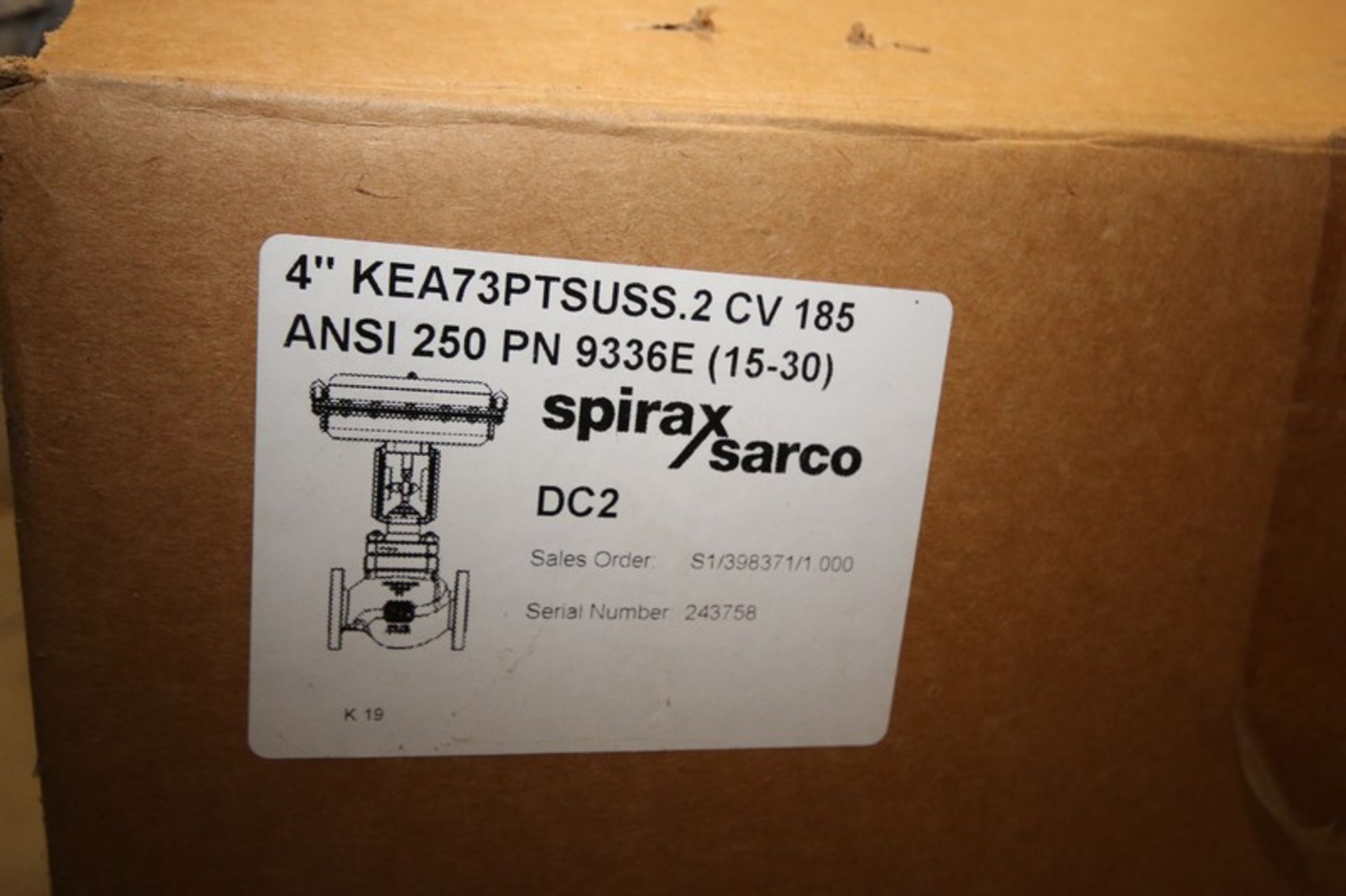 New Spriax/Sarco 4" Control Valve, Type 4KEA73PTSUSS.2, SN 243758, with SP400 Controller(INV# - Image 4 of 4